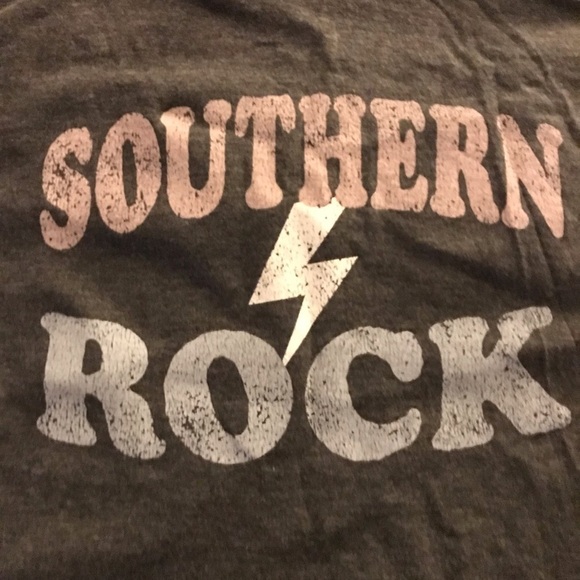 Turnrows Southern Rock Soft Quality Tee Shirt in Stone Washed Gray - Picture 5 of 8